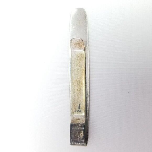 Vintage Simmons Sterling Silver Tie Clip, Minimal Design, Tarnished, Estate - Picture 3 of 7
